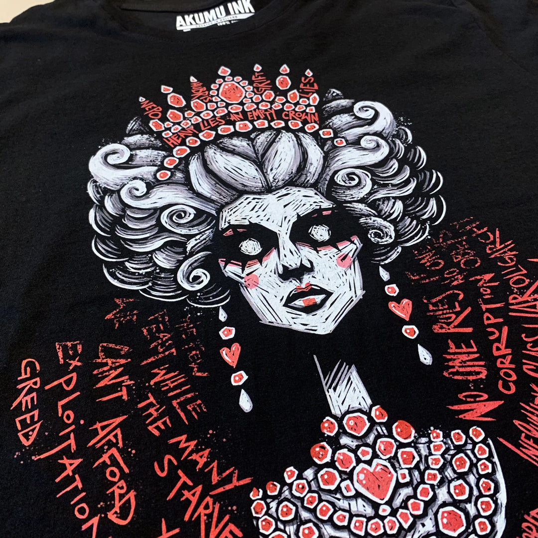Elite Illusions Women Vneck – gothic Women Shirts by Akumu Ink, alt fashion art from Akumu Ink Clothing