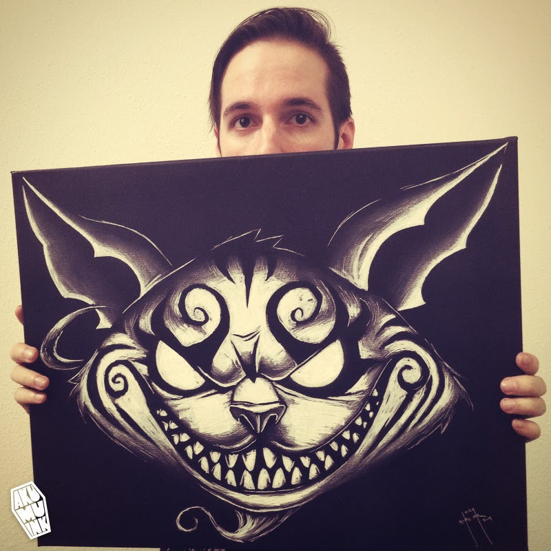 COMMISSION :: CHESHIRE CAT PAINTING