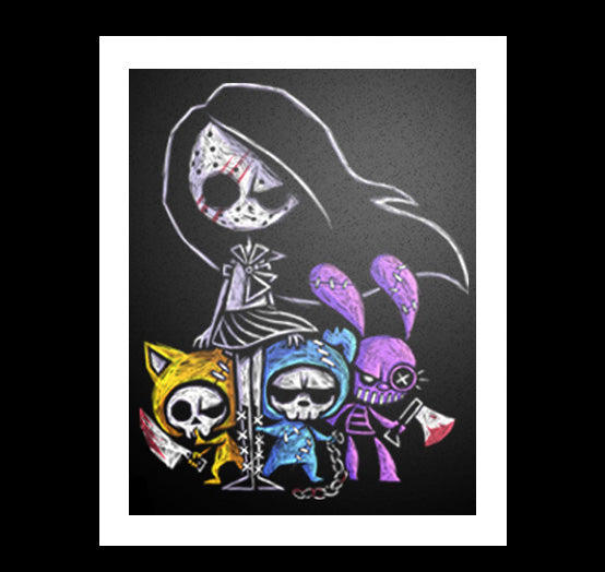 Party Animals Artwork – gothic art by Akumu Ink, alt fashion art from Akumu Ink Clothing
