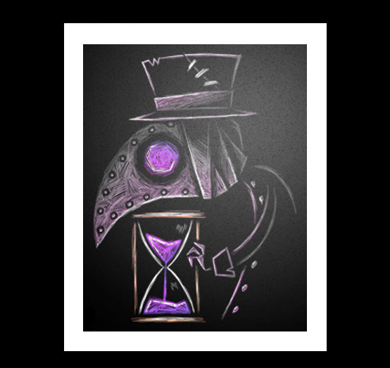 Plague Seeker II: Running out of Time Artwork – gothic art by Akumu Ink, alt fashion art from Akumu Ink Clothing