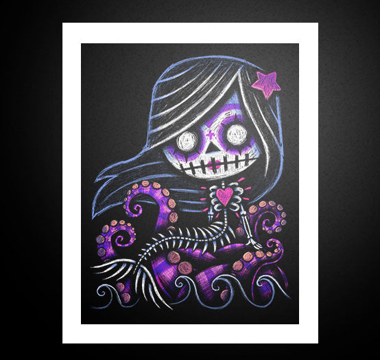 La Sirena II Artwork – gothic art by Akumu Ink, alt fashion art from Akumu Ink Clothing