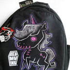 The Mythical Misfit Backpack – gothic backpack by Akumu Ink, alt fashion art from Akumu Ink Clothing