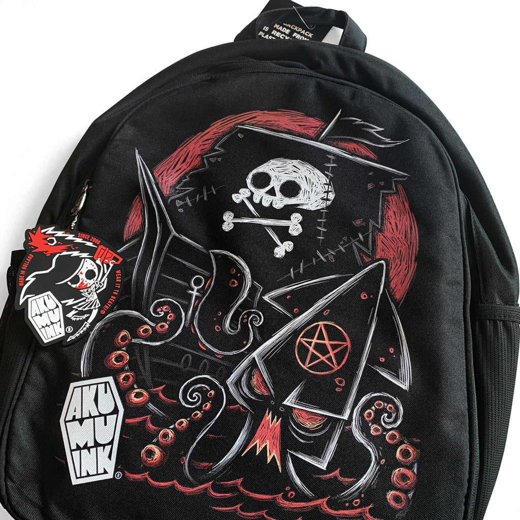 A Murder on the High Seas Backpack – gothic backpack by Akumu Ink, alt fashion art from Akumu Ink Clothing