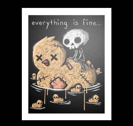 Everything is Fine Artwork – gothic art by Akumu Ink, alt fashion art from Akumu Ink Clothing