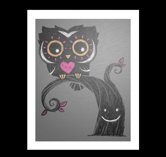 The Night Owl Artwork – gothic art by Akumu Ink, alt fashion art from Akumu Ink Clothing