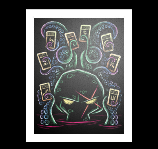 The Oracle and the Tarot Cards Artwork – gothic art by Akumu Ink, alt fashion art from Akumu Ink Clothing