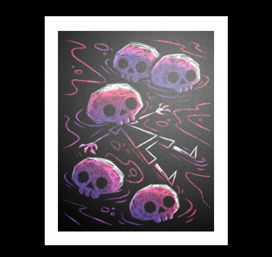 Swim With Me Artwork – gothic art by Akumu Ink, alt fashion art from Akumu Ink Clothing