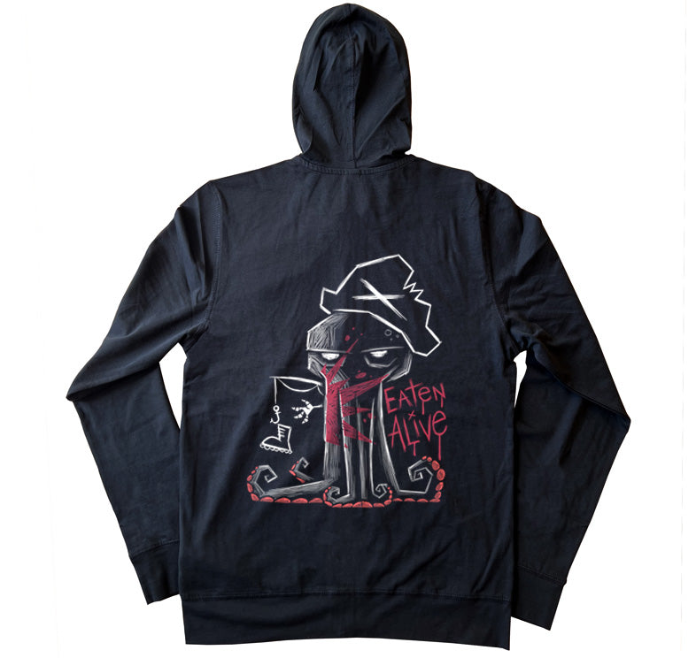 Eaten Alive Hoodie – gothic long sleeve by Akumu Ink Clothing, alt fashion art from Akumu Ink Clothing