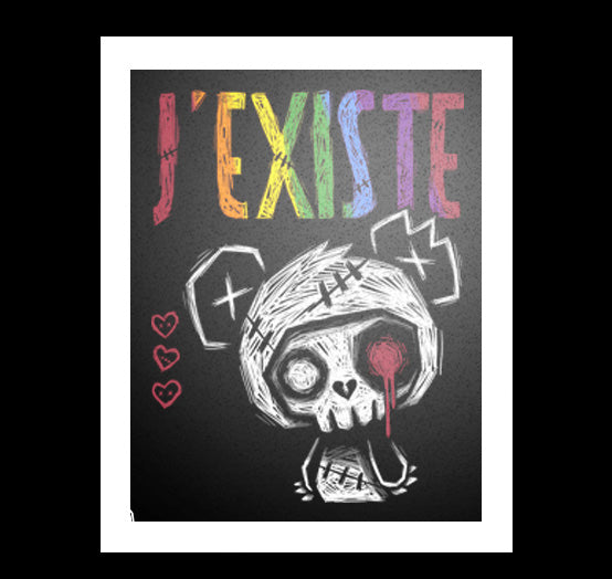 J'Existe: Pride Artwork – gothic art by Akumu Ink, alt fashion art from Akumu Ink Clothing