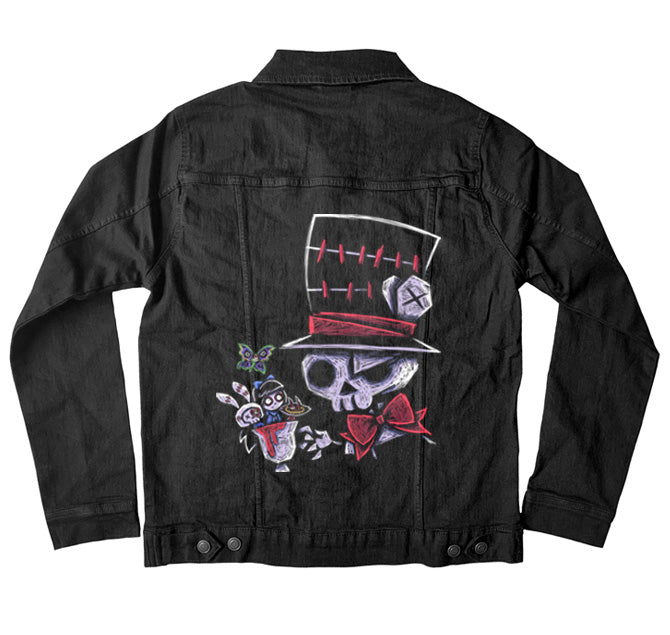 Mad Hatter's Nightmare Denim Jacket