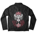 Elite Illusions Denim Jacket – gothic denim jacket by Akumu Ink, alt fashion art from Akumu Ink Clothing