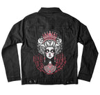 Elite Illusions Denim Jacket – gothic denim jacket by Akumu Ink, alt fashion art from Akumu Ink Clothing