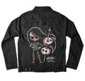 Tokyo the Impaler Denim Jacket – gothic denim jacket by Akumu Ink, alt fashion art from Akumu Ink Clothing