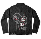 Tokyo the Impaler Denim Jacket – gothic denim jacket by Akumu Ink, alt fashion art from Akumu Ink Clothing