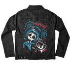 The Culprits Denim Jacket – gothic denim jacket by Akumu Ink, alt fashion art from Akumu Ink Clothing