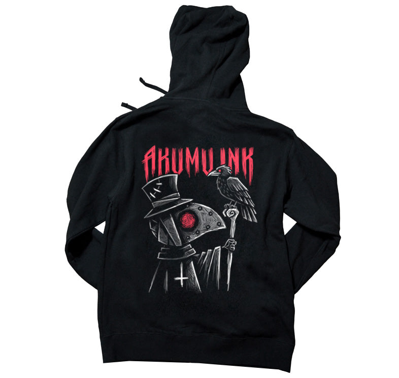 Nevermore Hoodie – gothic long sleeve by Akumu Ink Clothing, alt fashion art from Akumu Ink Clothing