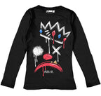 King of Klowns Women Long Sleeve Tshirt – gothic Women Shirts by Akumu Ink, alt fashion art from Akumu Ink Clothing