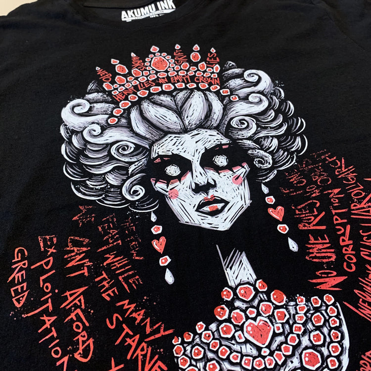 Elite Illusions Women Vneck – gothic Women Shirts by Akumu Ink, alt fashion art from Akumu Ink Clothing