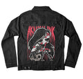 Intermission Denim Jacket – gothic denim jacket by Akumu Ink, alt fashion art from Akumu Ink Clothing
