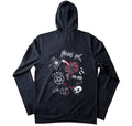 Rebel Metal Hoodie – gothic long sleeve by Akumu Ink Clothing, alt fashion art from Akumu Ink Clothing