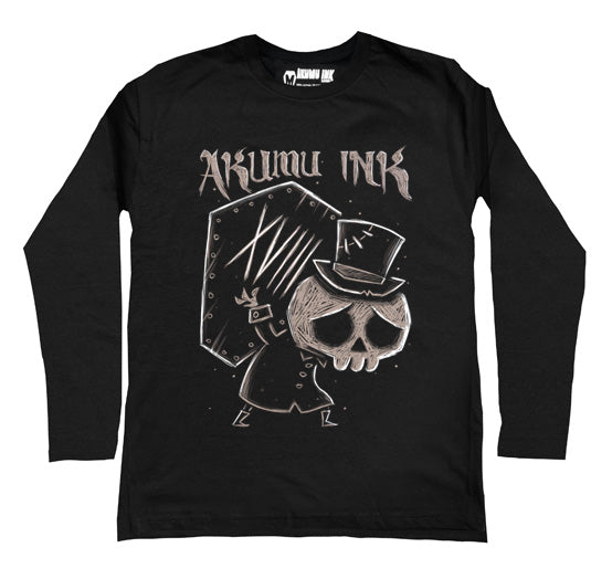 The Undertaker XVIII Men Long Sleeve Tshirt – gothic Men Shirts by Akumu Ink, alt fashion art from Akumu Ink Clothing