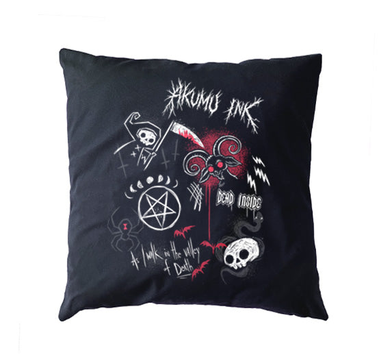 Rebel Metal Pillow Case – gothic bag by Akumu Ink, alt fashion art from Akumu Ink Clothing