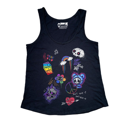 Rebel Pride Women Tanktop – gothic Women Shirts by Akumu Ink, alt fashion art from Akumu Ink Clothing