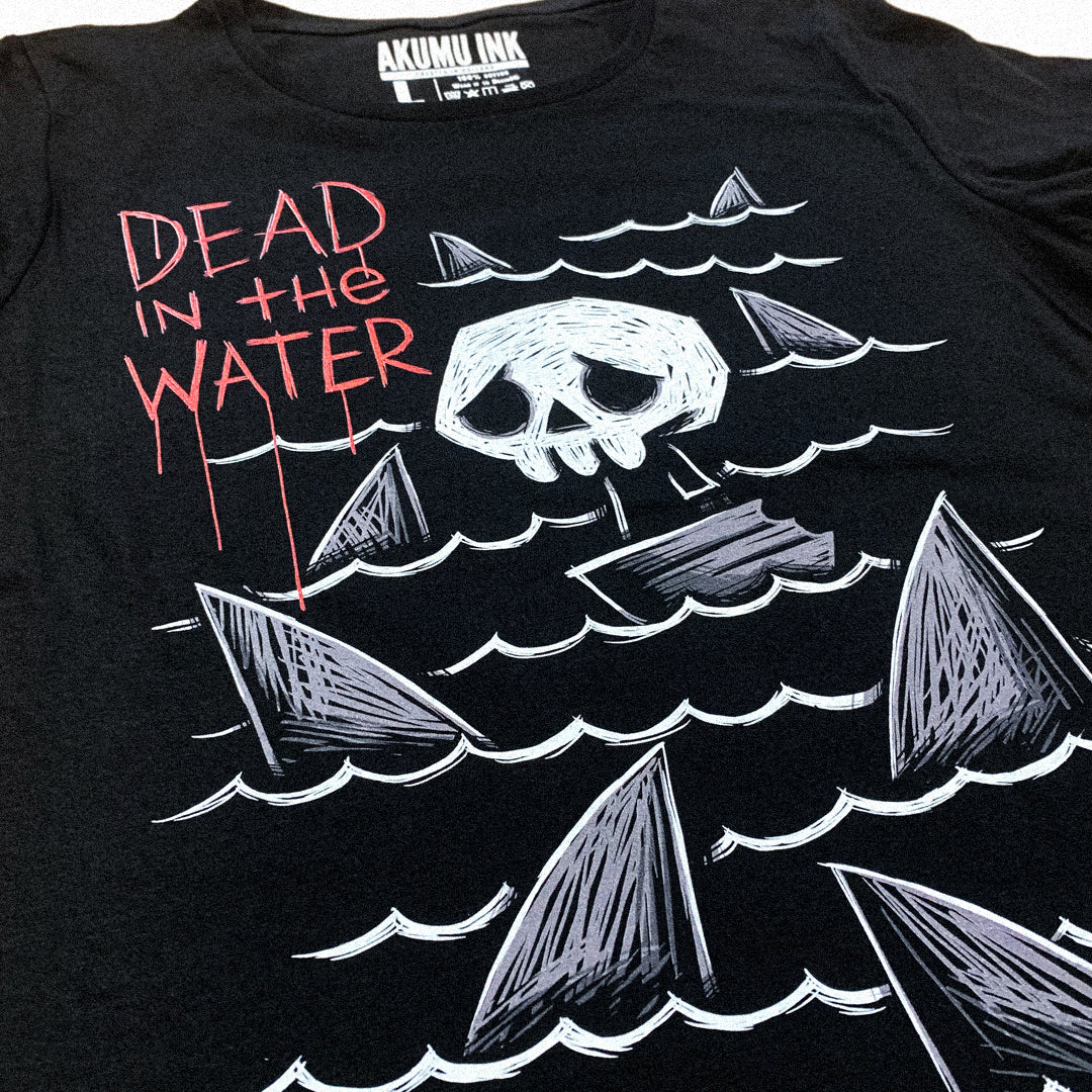 Dead in the Water Women Tshirt – gothic Women Shirts by Akumu Ink, alt fashion art from Akumu Ink Clothing
