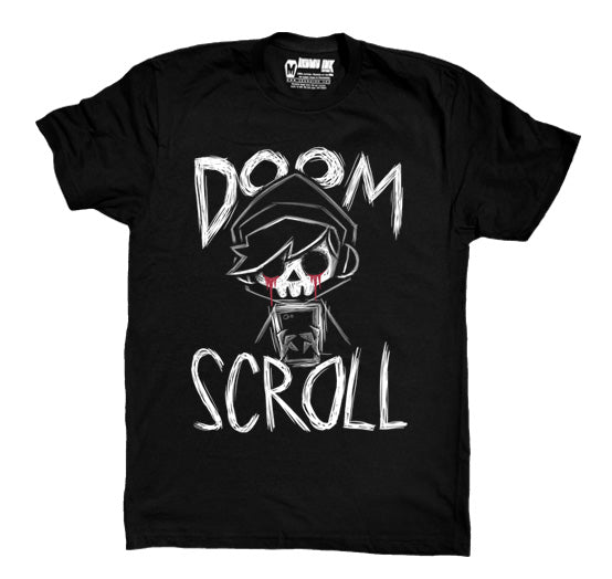 Doom Scroll Men Tshirt – gothic Men Shirts by Akumu Ink, alt fashion art from Akumu Ink Clothing