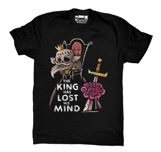 The King has Lost his Mind Men Tshirt – gothic Men Shirts by Akumu Ink, alt fashion art from Akumu Ink Clothing
