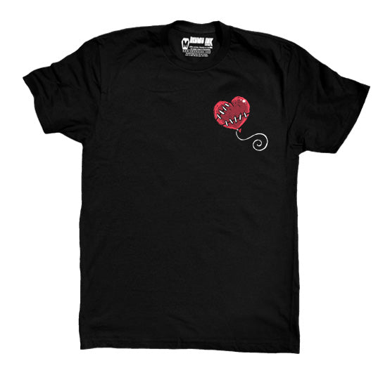 Red Balloon Men Logo Tshirt – gothic Men Shirts by Akumu Ink, alt fashion art from Akumu Ink Clothing