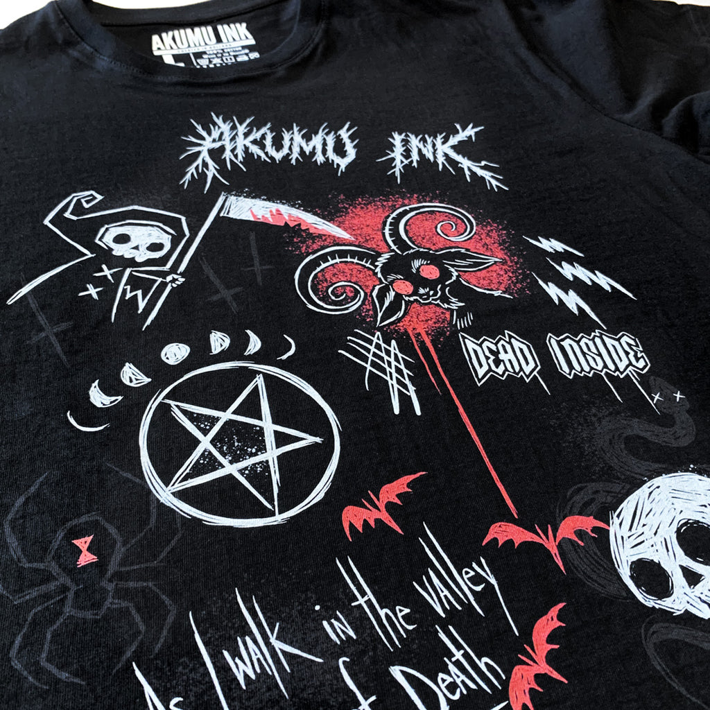 Rebel Metal Oversized Unisex Tshirt – gothic Men Shirts by Akumu Ink, alt fashion art from Akumu Ink Clothing