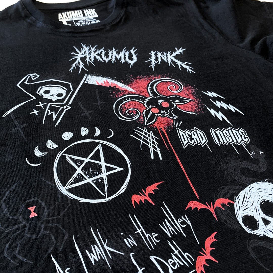 Rebel Metal Oversized Unisex Tshirt – gothic Men Shirts by Akumu Ink, alt fashion art from Akumu Ink Clothing