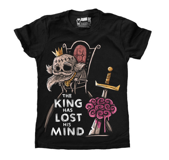 The King has Lost his Mind Women Tshirt – gothic Women Shirts by Akumu Ink, alt fashion art from Akumu Ink Clothing