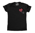 Red Balloon Women Logo Tshirt – gothic Women Shirts by Akumu Ink, alt fashion art from Akumu Ink Clothing