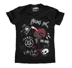 Rebel Metal Women Tshirt – gothic Women Shirts by Akumu Ink, alt fashion art from Akumu Ink Clothing