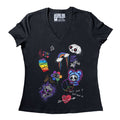 Rebel Pride Women Vneck – gothic Women Shirts by Akumu Ink, alt fashion art from Akumu Ink Clothing