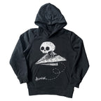 Paper Plane to Nowhere Kids Hoodie – gothic tshirt by Akumu Ink, alt fashion art from Akumu Ink Clothing