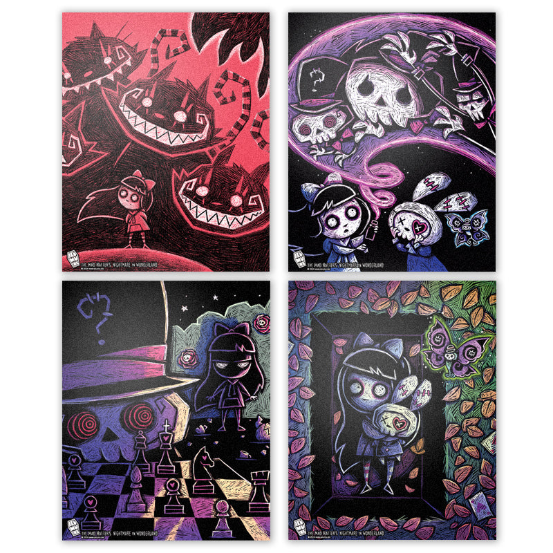 Mad Hatter's Nightmare :: Art Print Set