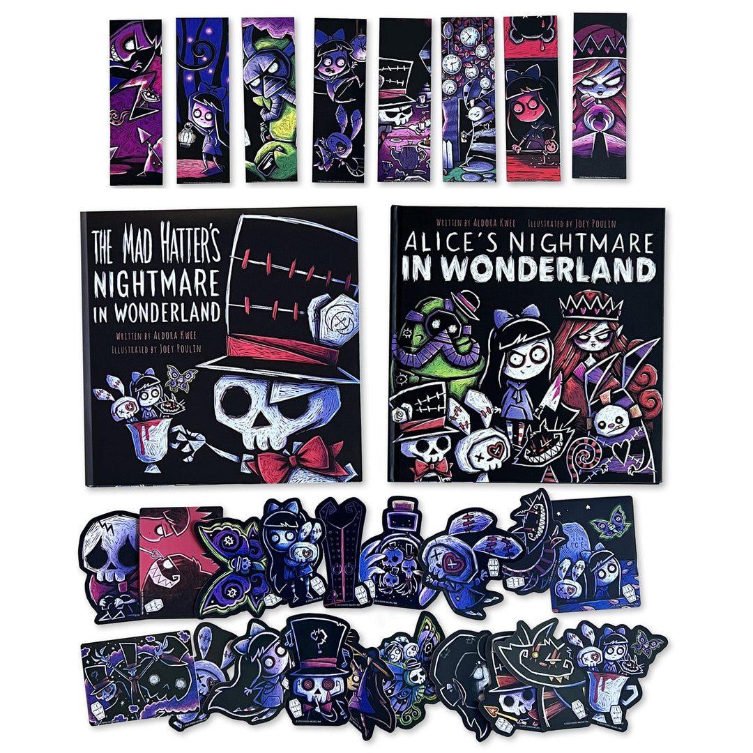 Wonderland Book Bundle – gothic book bundle by Akumu Ink, alt fashion art from Akumu Ink Clothing
