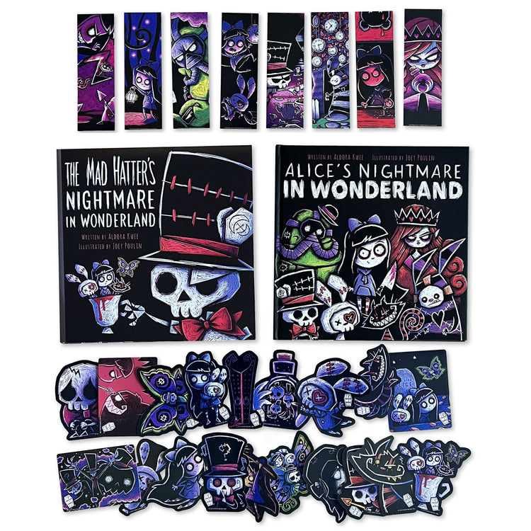Wonderland Book Bundle – gothic book bundle by Akumu Ink, alt fashion art from Akumu Ink Clothing