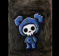 2022 Bear Painted Canvas – gothic art by Akumu Ink, alt fashion art from Akumu Ink Clothing