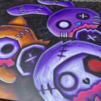 Akumu Ink art, goth art, skull art, 