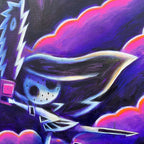 Akumu Ink art, goth art, skull art, 