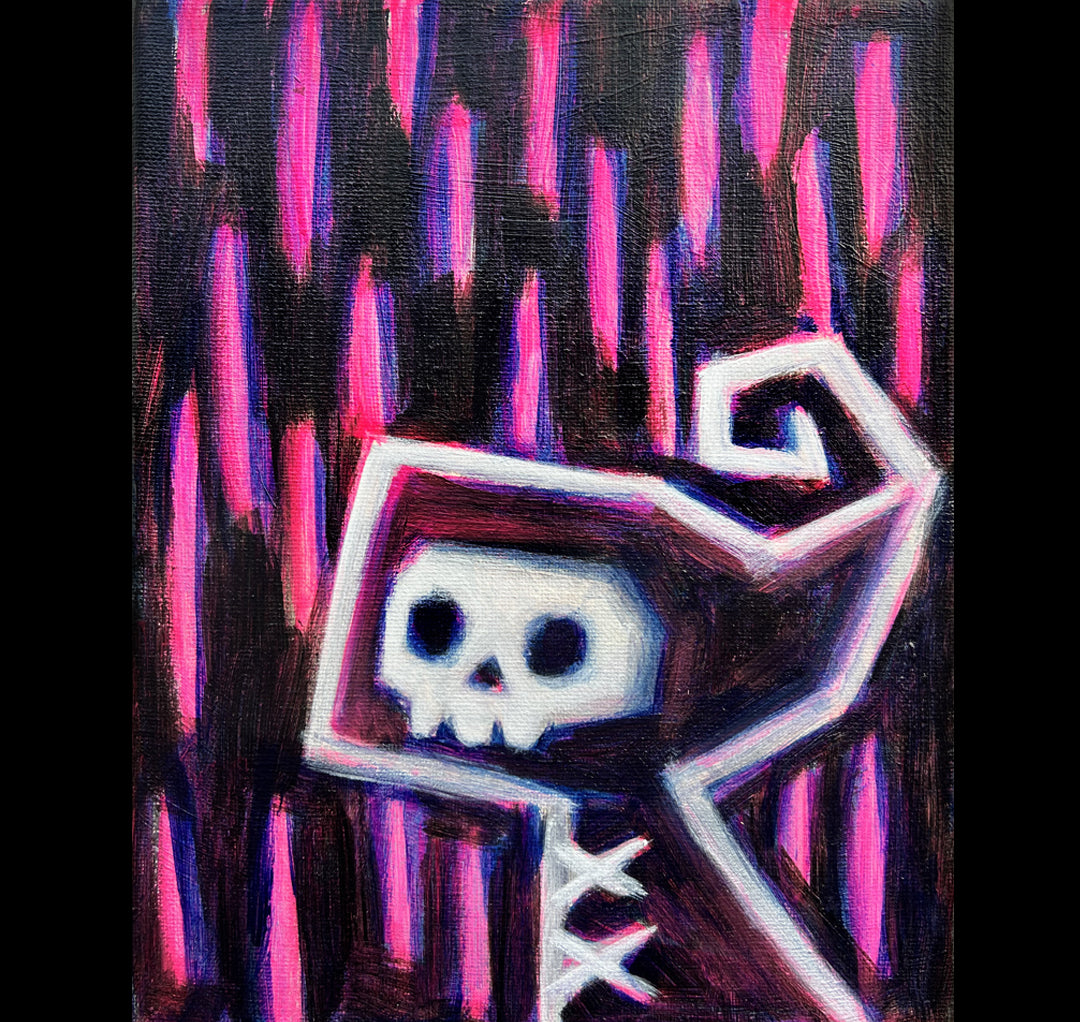 2024 Death in the Rain 20x25cm Painted Canvas