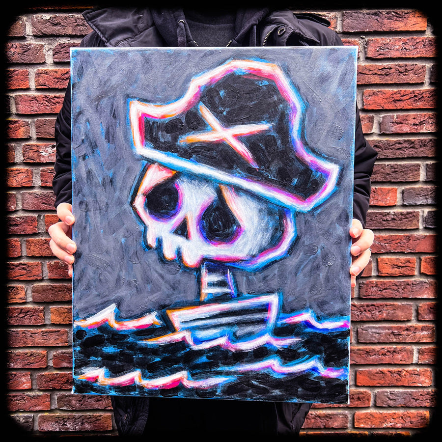 2025 Alone at Sea 40x50cm Painted Canvas