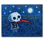 The Quiet Night 40x50cm Painted Canvas – gothic art by Akumu Ink, alt fashion art from Akumu Ink Clothing