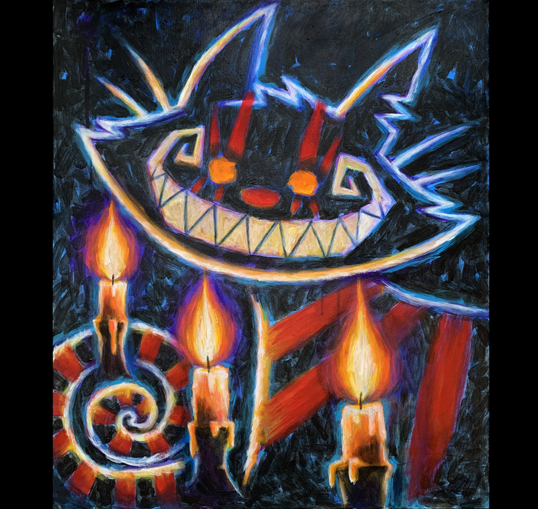 2025 Grinning in the Dark 60x70cm Painted Canvas