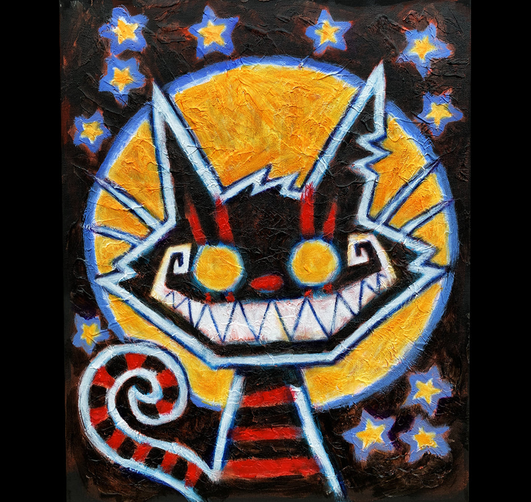 2025 Cheshire Smile 40.5x50.5cm Painted Canvas