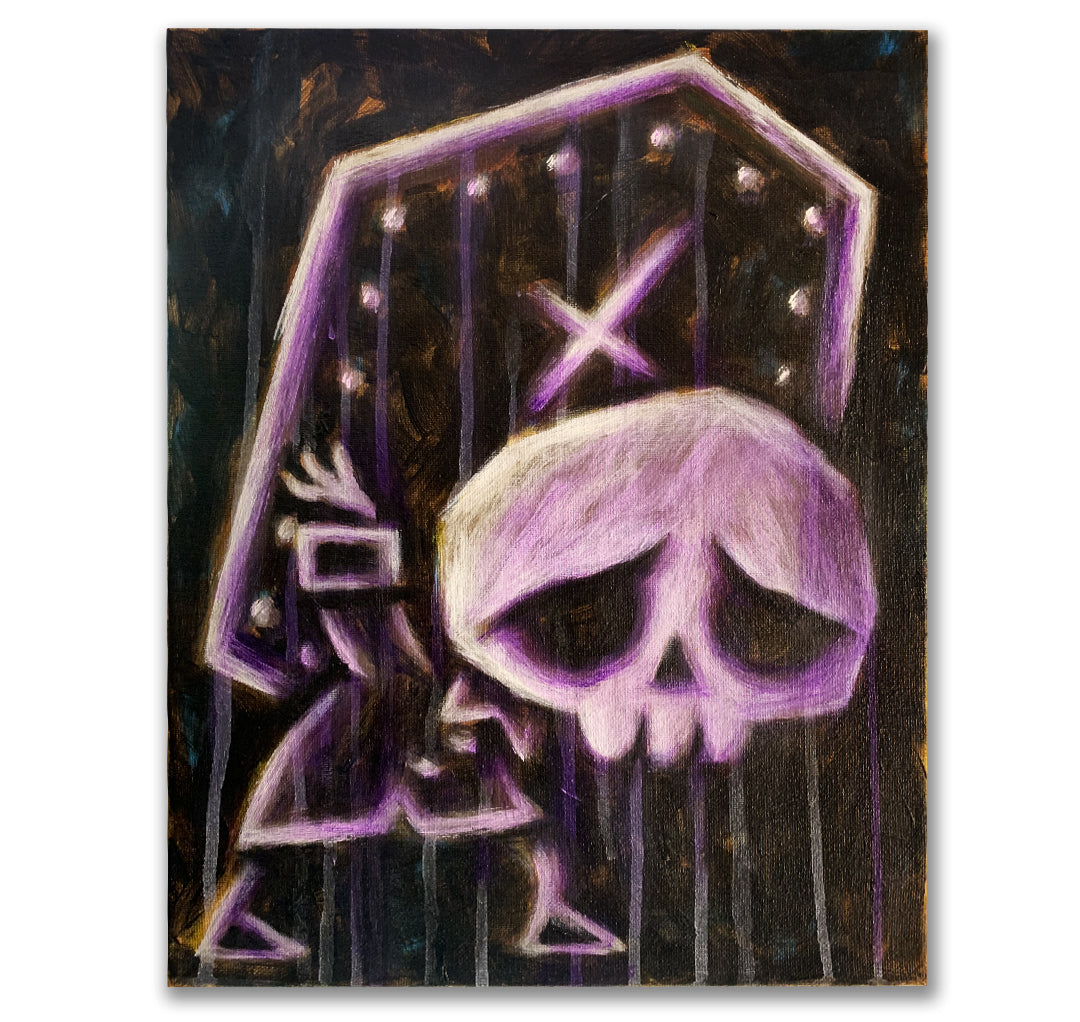 Akumu Ink art, goth art, skull art, 